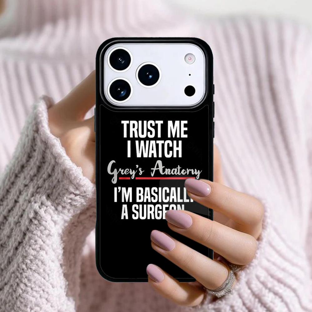 American TV Greys Anatomy Phone Case For Apple iPhone 17 Air 16E 15 14 Plus 13 12 11 Pro Max Mini Funda Cover