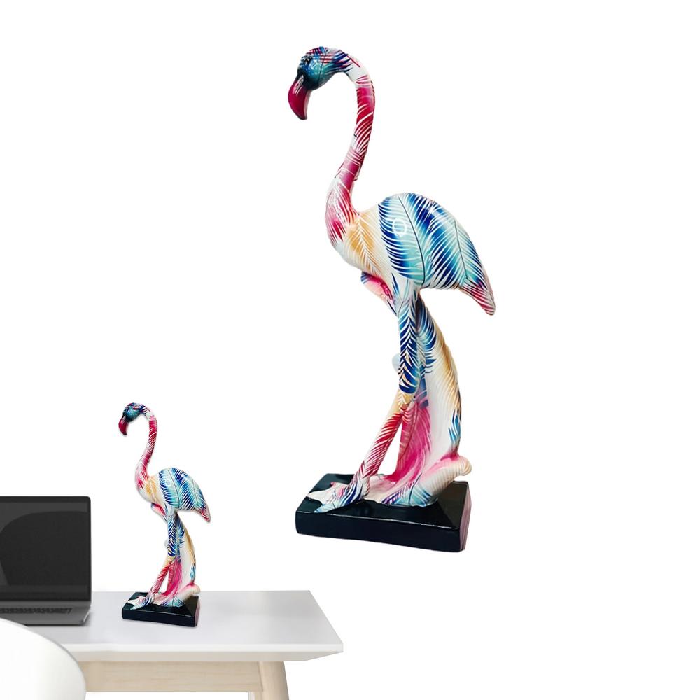 Flamingo Sculpture Resin Animal Graffiti Flamingo Figurines Home Decoration Flamingo Statue Crafts Flamingo Ornament For Leisure