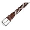 Ceinture tressée en textile - Taille 100 cm (S) - Polyester / simili cuir / métal - Largeur 3,2 cm - Mixte