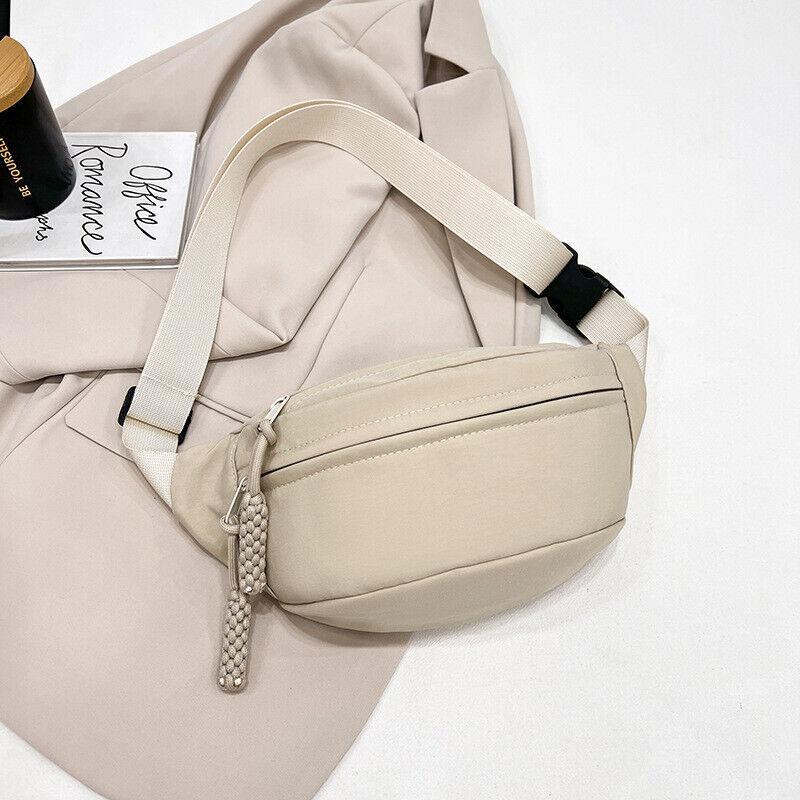 Women Mens Waist Bag Waterproof Fanny Pack Adjustable Strap Chest Messenger Bag Outdoor Sports Phone Headset Storage Organizer