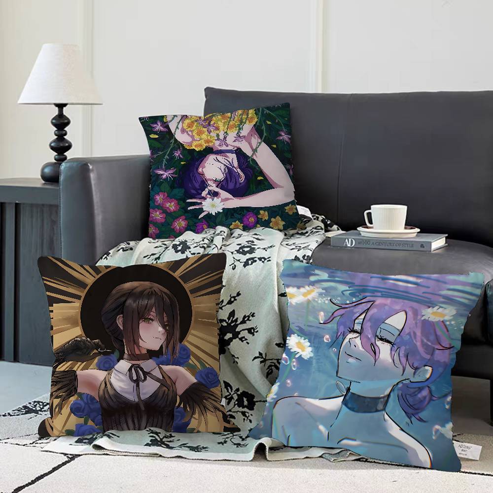 Reze Anime Pillow Cover Design Cushion Cover Decor Holiday Decorati