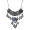Vintage Leaf Pendant Necklace With Alloy Metal And Dazzling Embellishments For Artsy Women