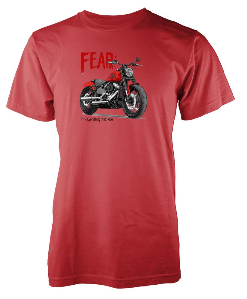 Bnwt Unique Motorbike Fear FK Everything And Ride Novelty TShirt Adult Kids S
