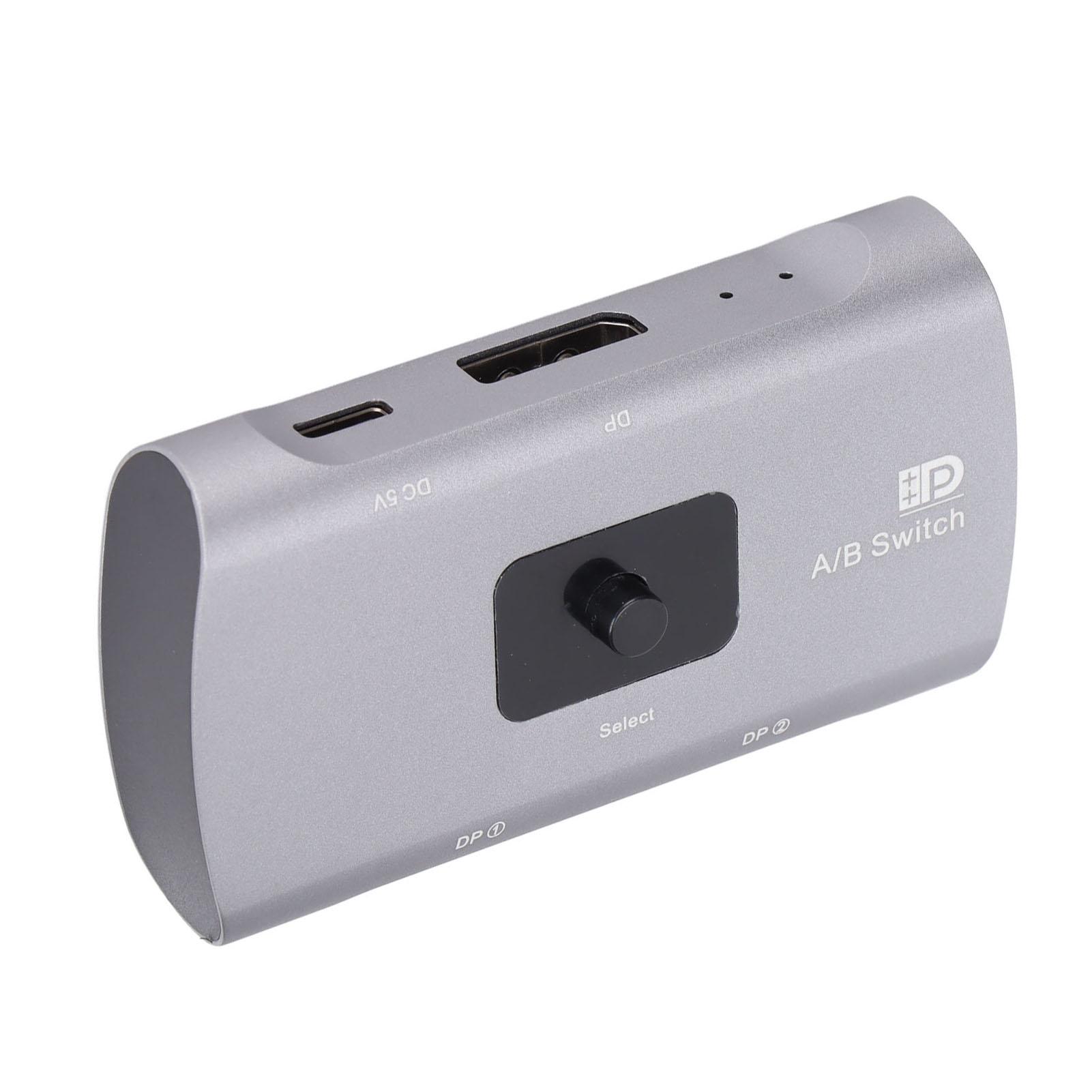 

DP A B Switch 3D Visual Effects DP1.2 Two Way Switch Converter 4K 60Hz DC 5V External Power Supply