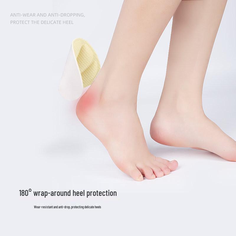 Adjustable Soft Invisible Heel Sticker for Anti-Wear and Anti-Drop Protection In High Heel and Sports Shoes - Half Size with Color Bag Packaging