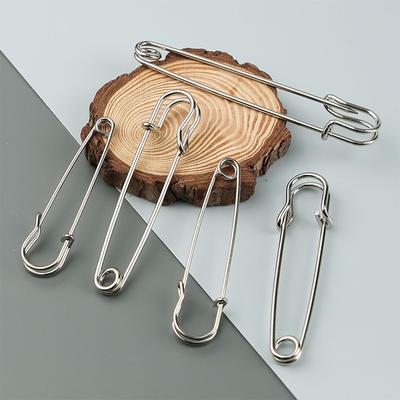 10 Peças Alfinetes de Broche de Metal 50/60/70mm Materiais para Artesanato Acessório de Alta Qualidade Base Gancho DIY
