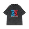 Übergroßes Anime-T-Shirt für Jungen 230g Baumwolle Vintage-Waschung Kurzarm Lässiges Oberteil