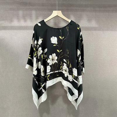 Shawls Summer Beach Sexy Women Fashion Print Chiffon Smock Bikini Cover Up Loose Blouse Sunscreen Comfortable Poncho