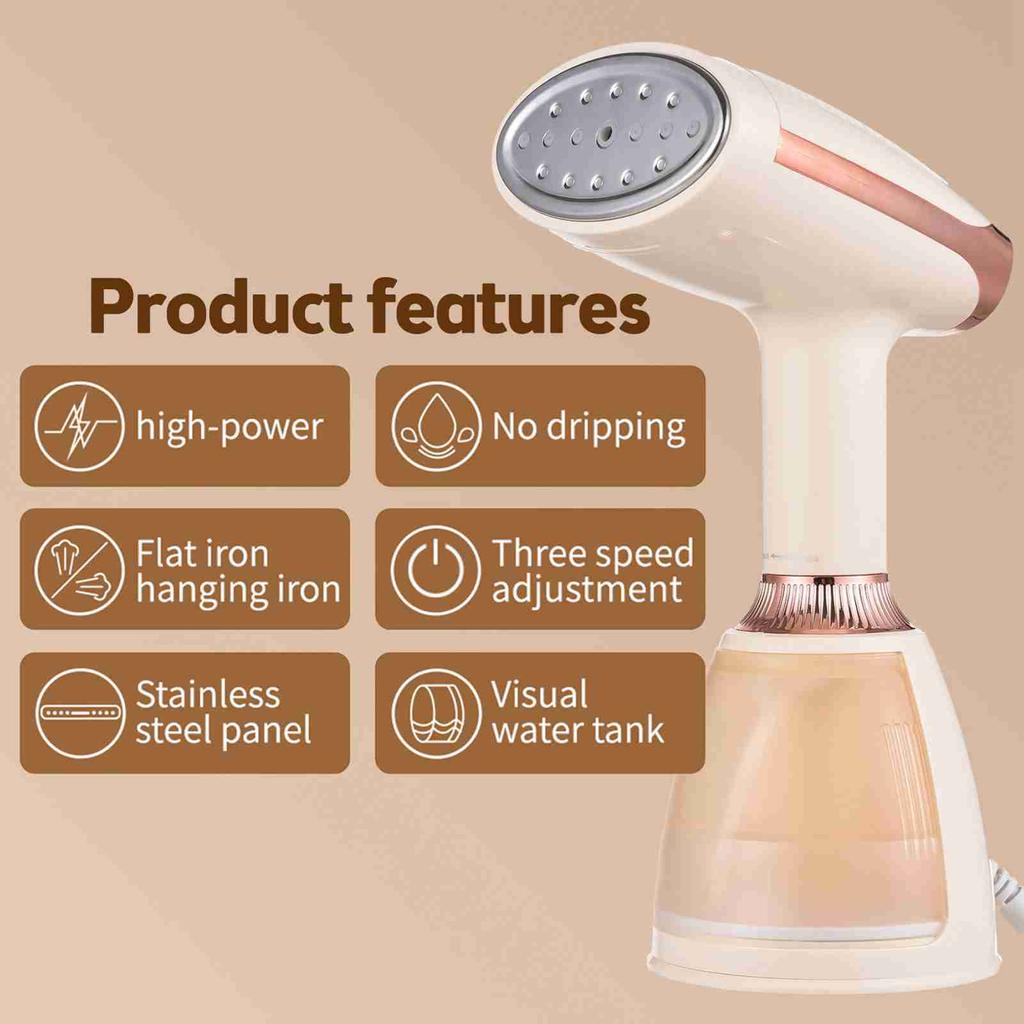Handheld Steamer for Clothes Wrinkles Remover Portable Handheld Garment Steamer with Fabric Brush 3 Steam Setting Steamer