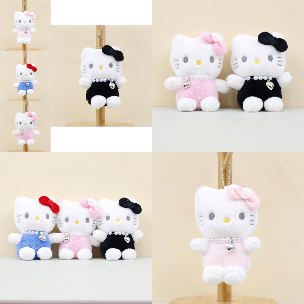 Adorable Plush Hello Kitty Keychain 13cm Cute Cat Backpack Accessory For Girls