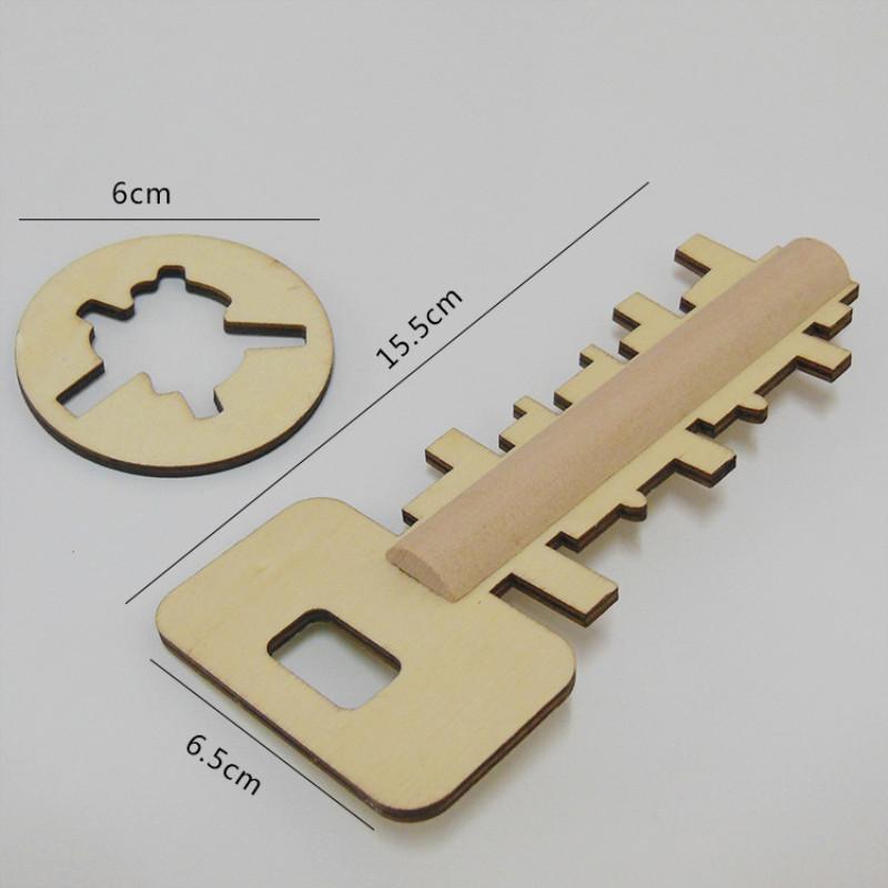TOBEFU Creative Wooden Unlock Puzzle Key Toys Kong Ming Lock For Kids Stress Release Children Intellectual Educational Gifts