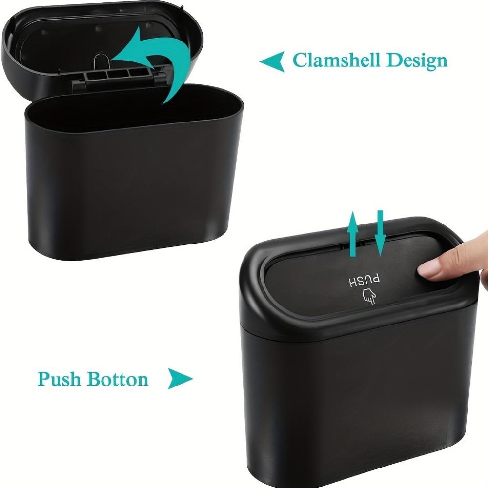 Durable Compact PP Car Trash Can | Space-Saving Vehicle Organizer - Modern Auto Accessory, Universal Fit for Cars, SUVs & Trucks, Easy To Clean
