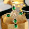 Unique Male Female Crystal Rainbow Zircon Stone Cross Pendant Necklace Cute Gold Color Wedding Jewelry For Women Men