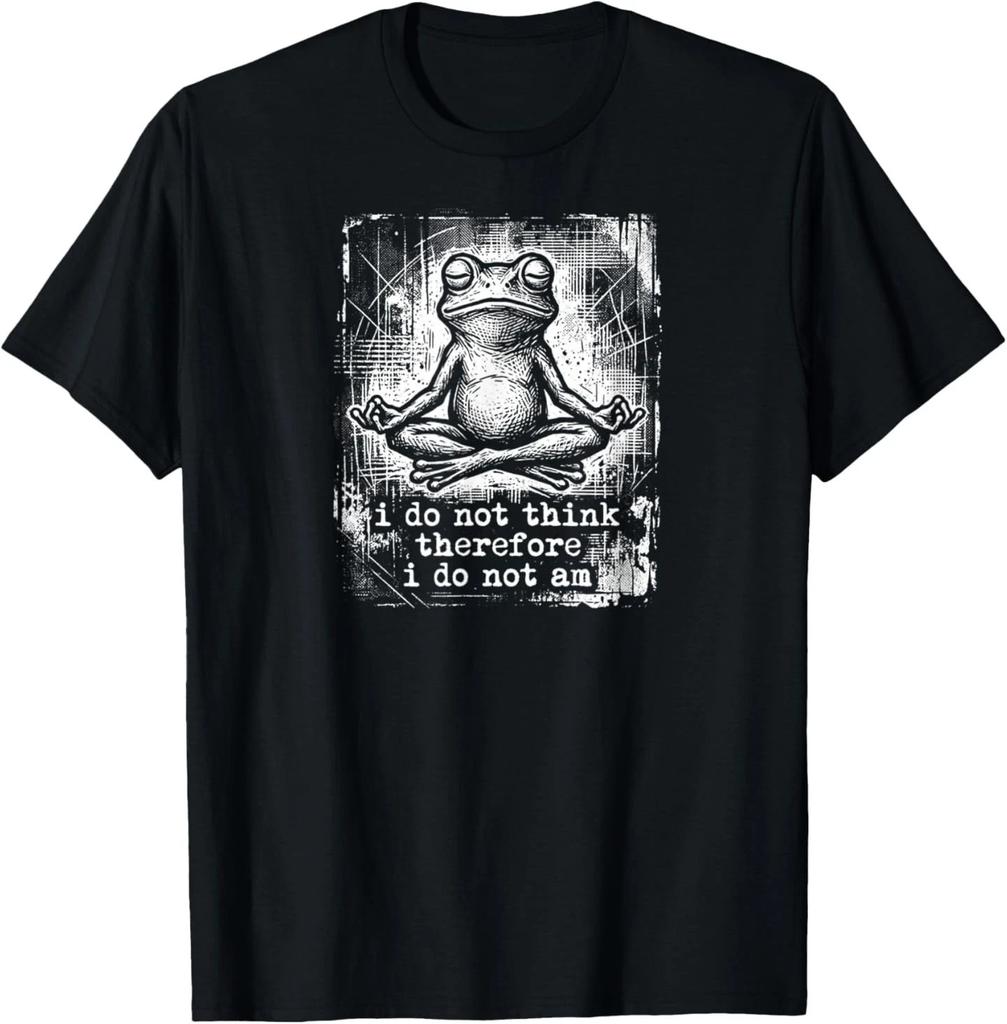 Ich denke nicht, also bin ich nicht Lustiges Philosophie-Frosch T-Shirt