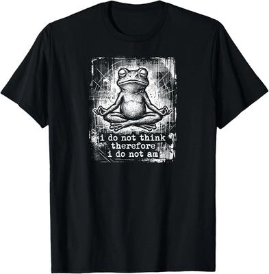 Ich denke nicht, also bin ich nicht Lustiges Philosophie-Frosch T-Shirt