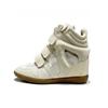 New Women's Wedge Heel High Top Sneakers Suede Velcro Strap Casual Fashion Chunky Sole Comfortable Ankle Booties 35-42