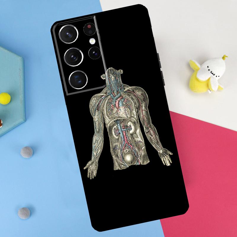 Human Anatomy Back Case For Samsung Galaxy S26 S25 S24 S21 S22 S20 Ultra S10 Plus S23 FE S25 FE Soft Cover