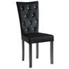 VidaXL 6x Chaise de Salle à Manger Velours Noir Chaise de Cuisine Siège 275220