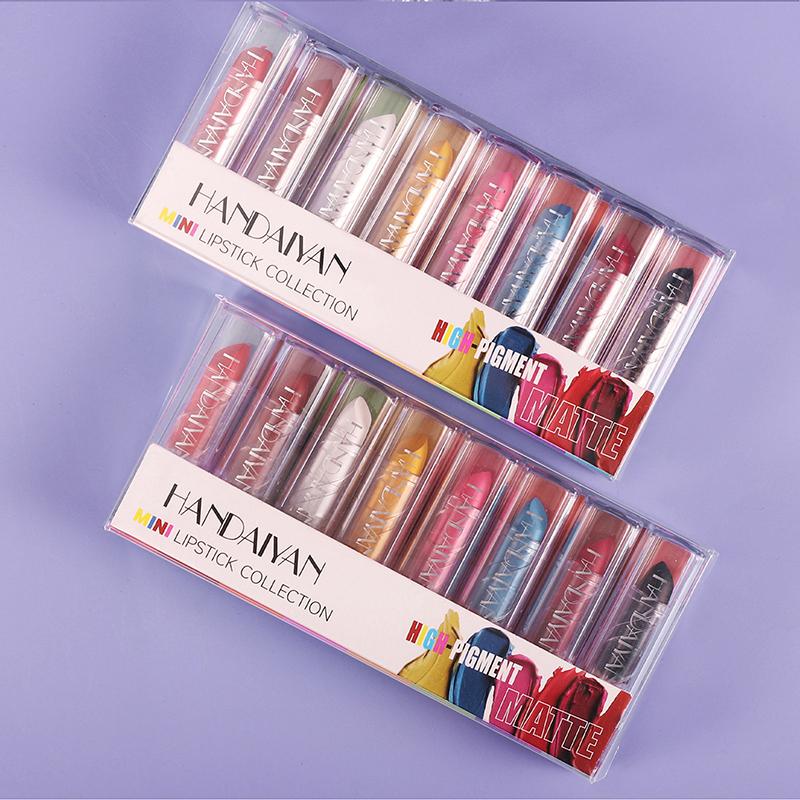 8 Pieces Halloween Series Lipstick DIY Makeup Matte Lasting Sexy Candy Color Waterproof Not Easy To Stick Cup Color Horror Makeup