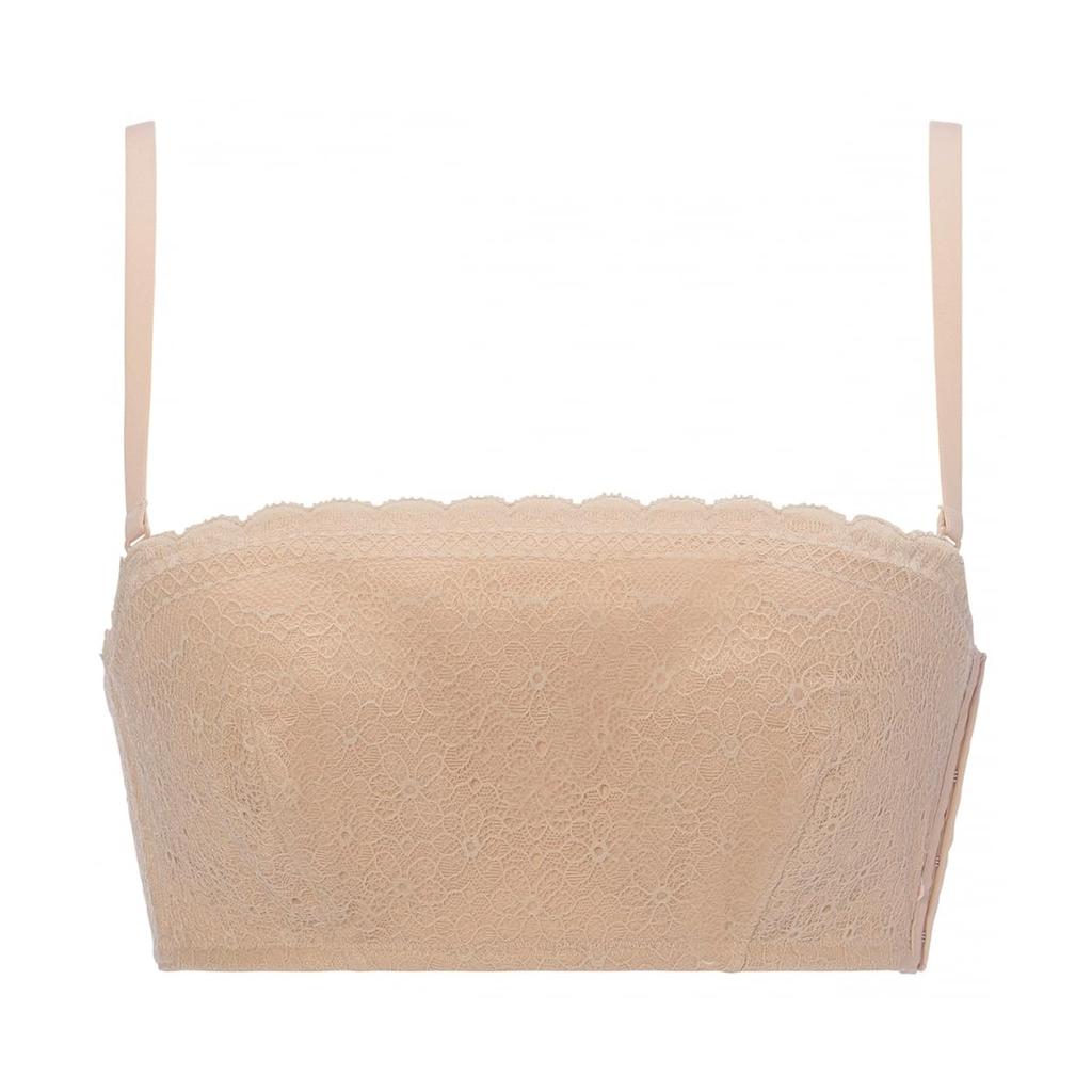 Amostyle Bandeau Bra Daisy Garden M002 Size F75 (Amostyle) (Removable Straps) (Beige)