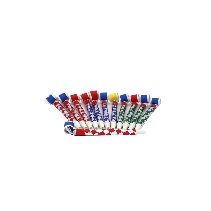 Japanese-made Traditional Toy, Retractable Party Blower (12-piece Set, Assorted Colors)