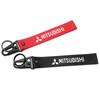 3D Metal Leather Car Styling Emblem Keychain Auto Key Rings for Mitsubishi Lancer 10 Xpander Pajero 4 Montero V73 Evolution Evo