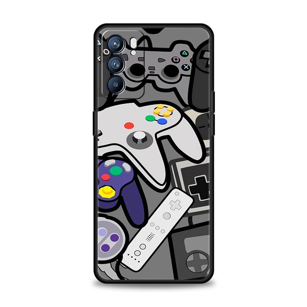 Game Controller Graphic Phone Case For Oppo A17 A31 A54 A57 A78 A79 A98 Find X5 X6 Reno 6 7 8 10 11 12 13 F Pro Soft TPU Cover