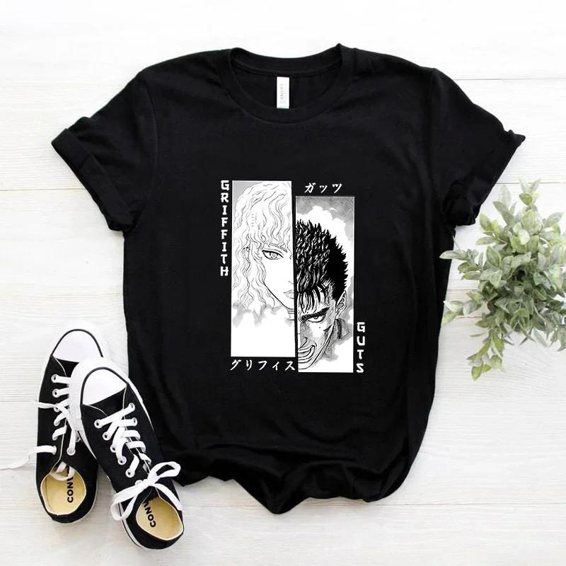 Anime Berserk Tričko Unisex Japonský Y2k Streetwear Manga Guts Vtipná Trička Dámský Top Kawaii Krátký Rukáv 90. léta