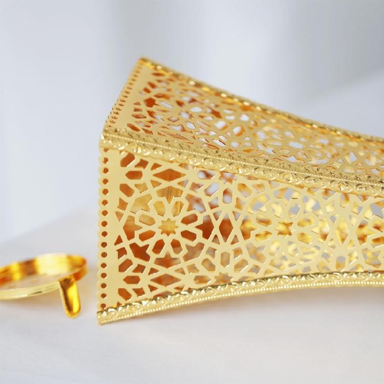Metal Hollowout Incenses Holder Middle Eastern Bakhoor Burners Censers for Muslims Islamic Festival Desktop Decoration