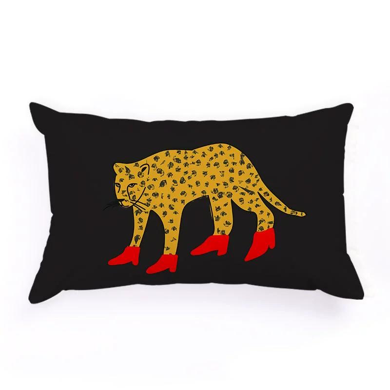 30*50cm Cartoon Leopard Pillow Cover Cute Colorful Cheetah Pattern Cushions Cover Home Car Sofa Decoration Pillowcase