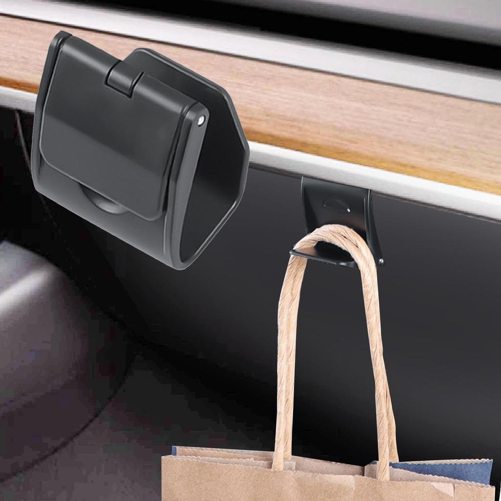 Shiwaki Car Glove Box Hook Bag Holder Compact 15kg Load Capacity Folding Organizer Storage Hanger Durable Accessories for Model Y