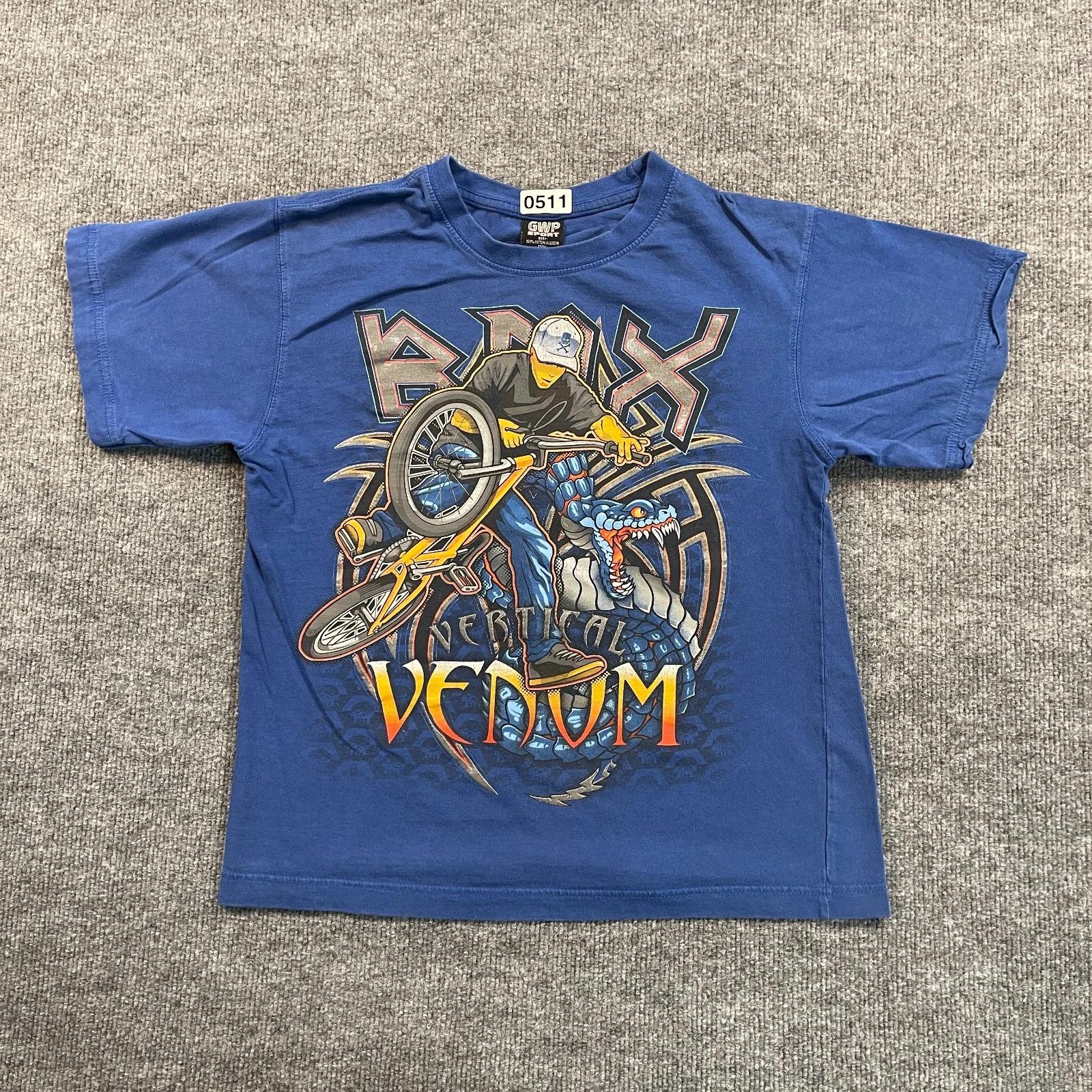 

Vintage Y2K Vertical Venom BMX Bike Shirt Teens XL 18x22 Blue M