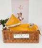 Bathrobe 100x100 Boho collection white pompons mustard