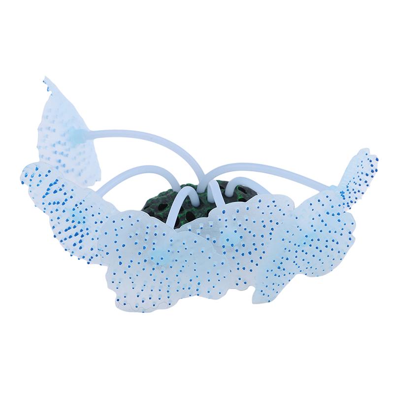 Aquarium Glowing Artificial Jellyfish Silicone Material Fluorescent Effect Realistic Appearance for Fish Tank Decoration Home Office Aquarium Ornament