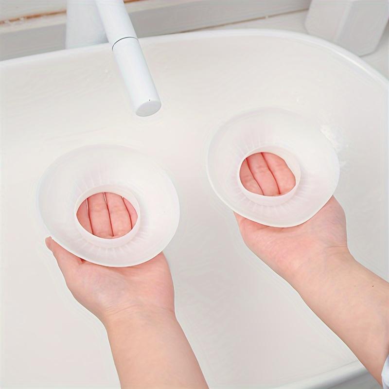 

2pcs Reusable Silicone Wristbands Waterproof Splash-Proof Arm Cuffs for Face Cleansing Shower Skincare Routine-Bath Accessories Silica Gel білий