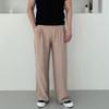 New Arrivals Open Run Unisex Semi Wide Banding Straight Pants Double Pleats