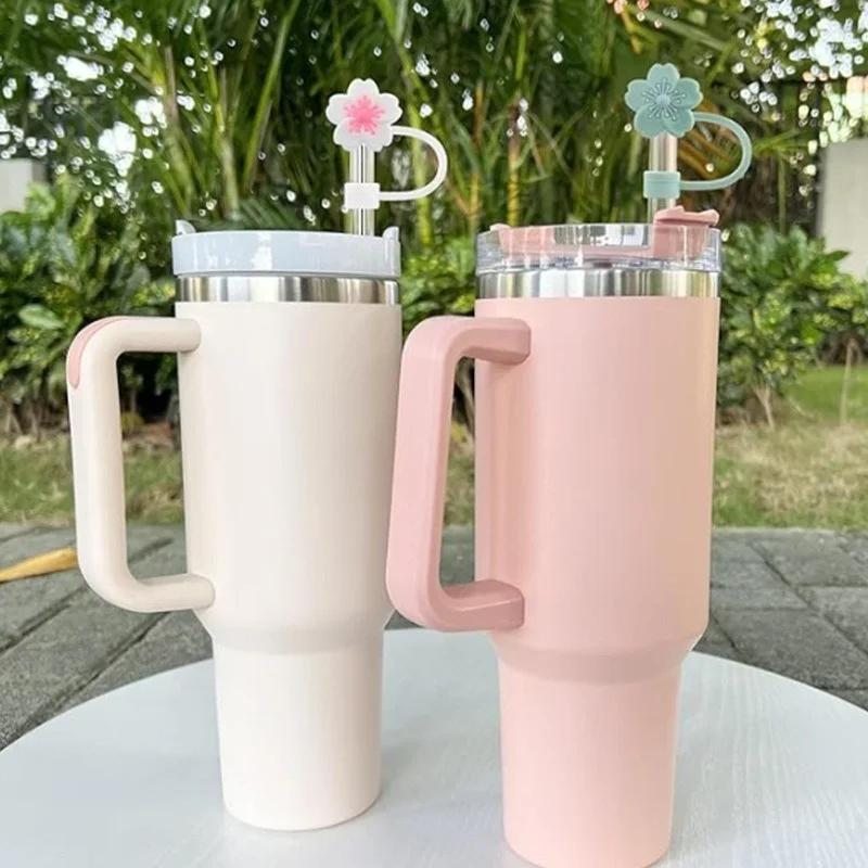 1PC Straw Cover Cap for Water Bottle Cute Begonia Flower Straw Toppers 10mm Straw Cover Cap for Tumblers 40-20 Oz Accessories