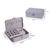 New Special Promotion Portable Pu Leather Jewellery Ring Necklace Storage Case Rectangle Travel Jewelry Box Packaging