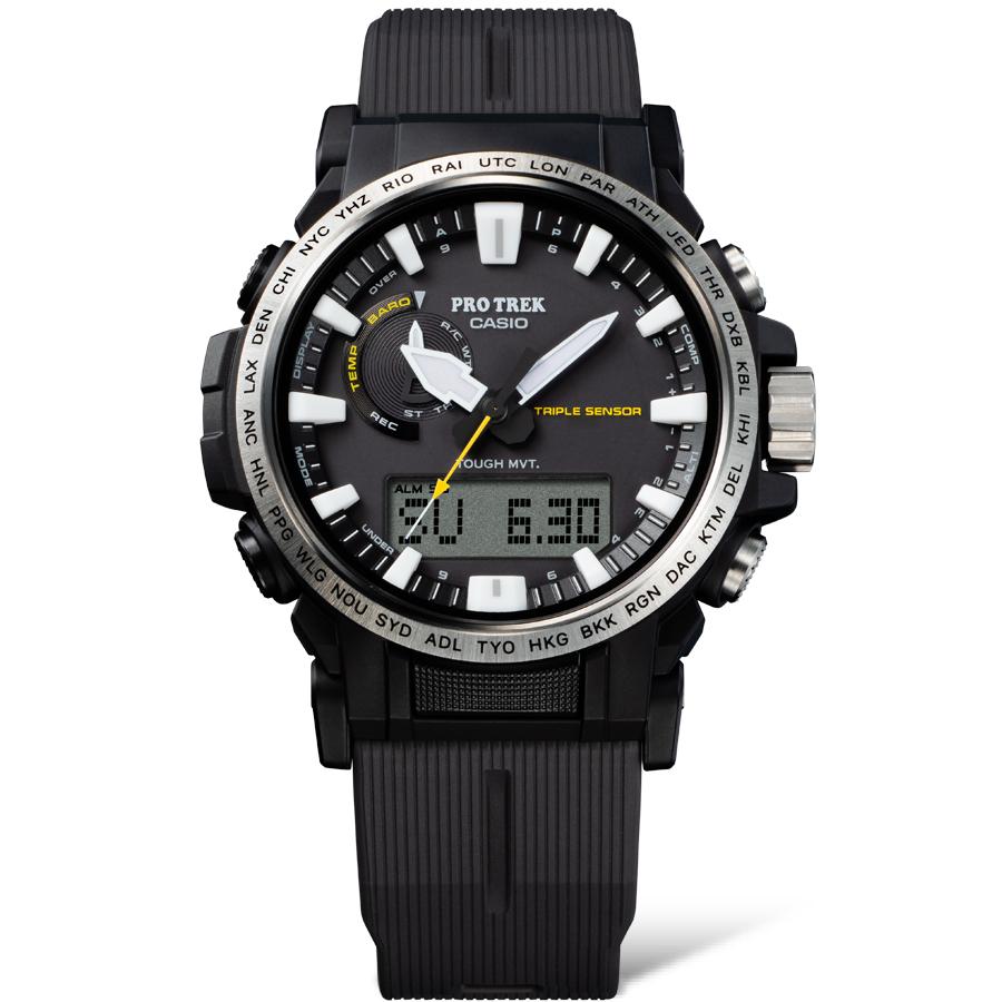 Casio Pro Trek Men's Stainless Steel 100M Water Resistant Digital Alarm Quartz Watch PRW-61-1A