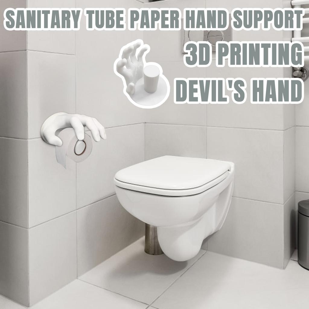 Devil's Toilet Paper Hand Holder, Indoor Novelty Handicraft Ornament
