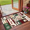 Christmas Custom Name Printed Square Area Rug Soft Non Slip Floor Carpet For Bedroom Holiday Gift