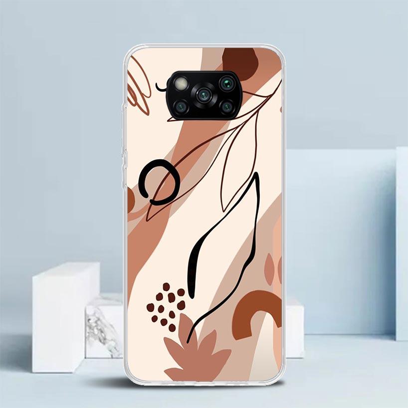 Abstract Women Face Line Phone Case For Xiaomi Poco F7 Ultra X5 X6 X7 Pro M7 Redmi 15C 15 13C 13 12C 12 10C 10 10A 9 9C 9A 9T Co