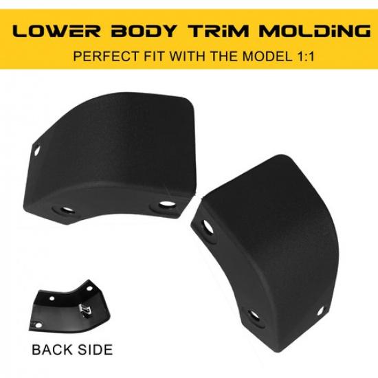 For 21 - 23 Ford F-150 Stone Rock Guard Rear Trim Molding Kit