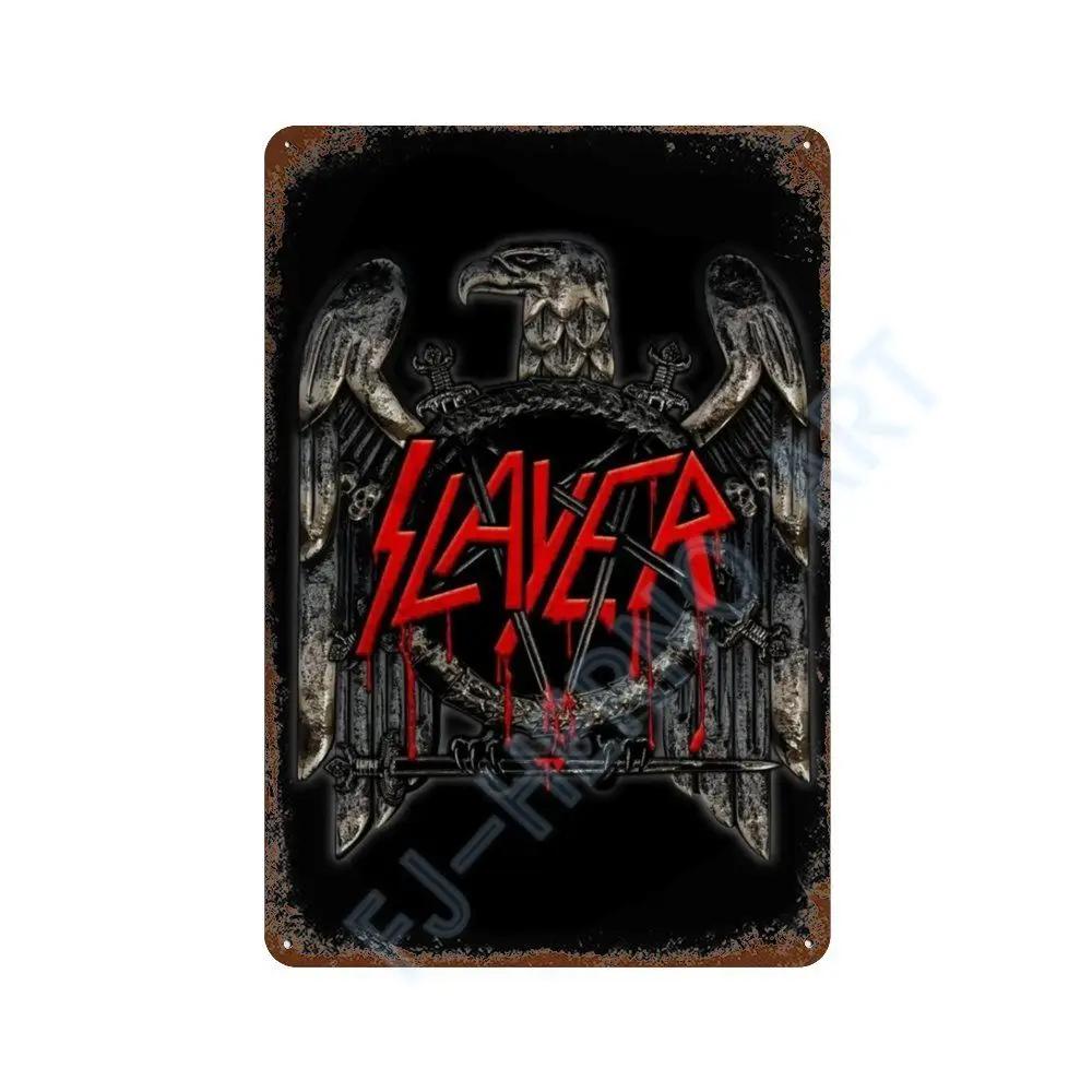 Vintage Slayer Heavy Metal Album Plakát Kovový Plechový Značka Deska Severské Nástěnné Umění Talíře pro Domácí Dekoraci Pokojů Dárky pro Kluuka