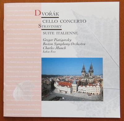 CD GREGOR PIATIGORSKY, ANTONINE DVOJER - Dvorak: Cello Concerto | Stravinsky SRC1014 Japan ObiClassical Used