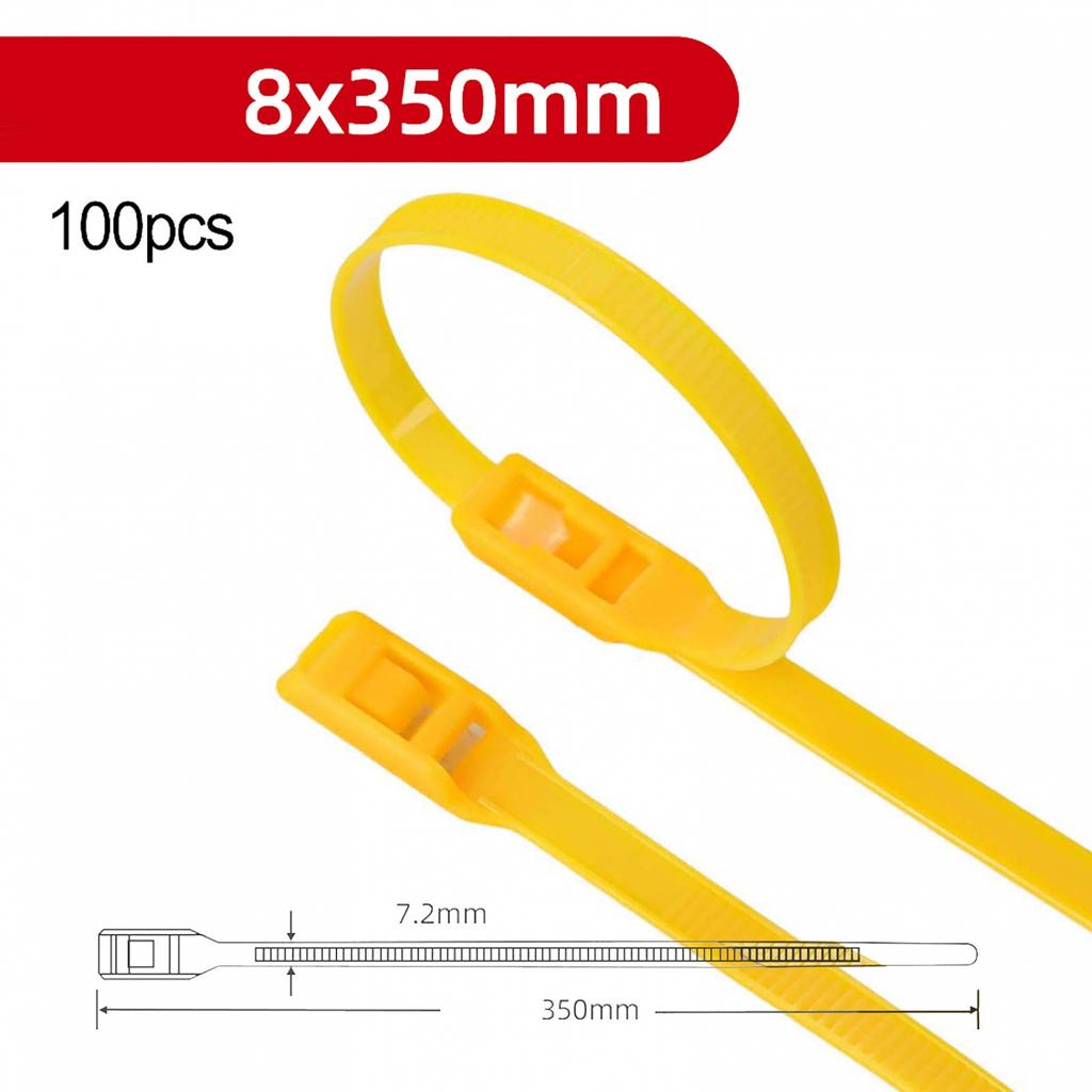 Maximum Tensile Strength 200 Lbs Nylon Cable Ties Self-locking Ties