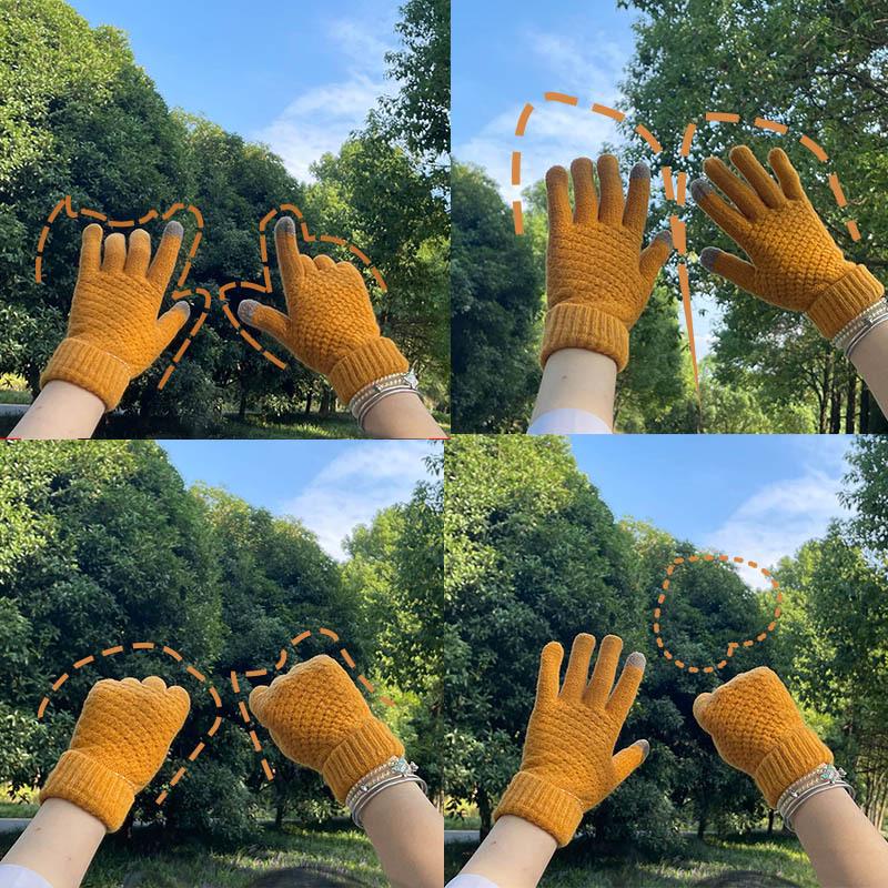 

Женские утепленные флисовой подкладкой велосипедные перчатки - Мужские и женские, с сенсорным экраном, непродуваемые, зимний стиль One Size чёрный