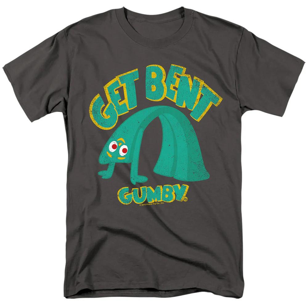 Gumby Get Bent Mens T Shirt Charcoal Officially Licensed Unisex T-Shirt XL