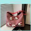 Hello Kitty Street Style Canvas Tote Bag For Women Large Capacity With Zipper Closure For Daily Use