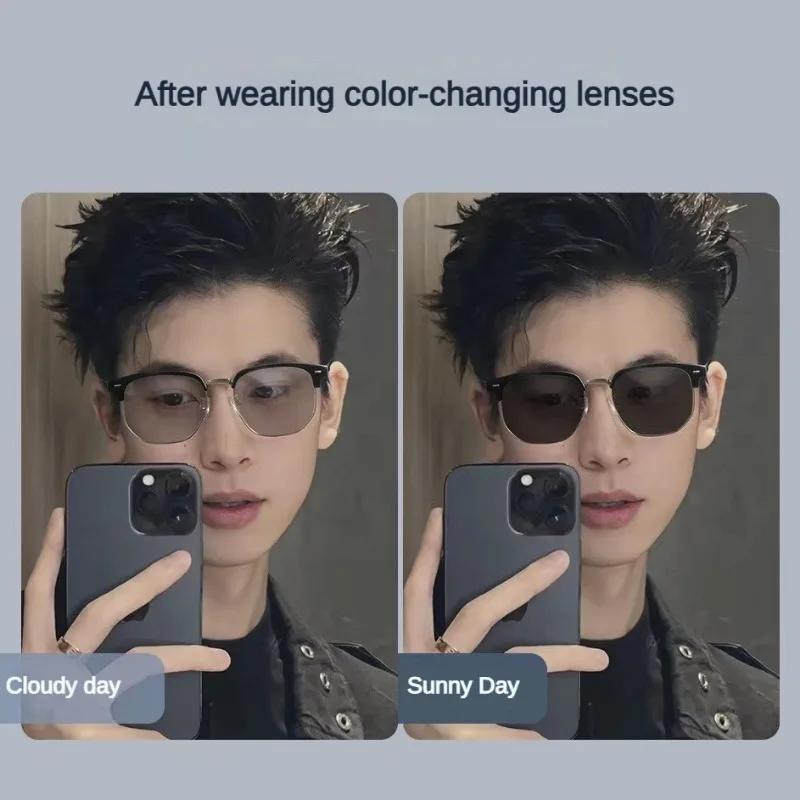 Photochromic Anti Radiation Eyeglasses Eyeglass Glasses for Female Men Classic Eyebrow Spectacle Frame Frame Glasses Trendy Eyewear